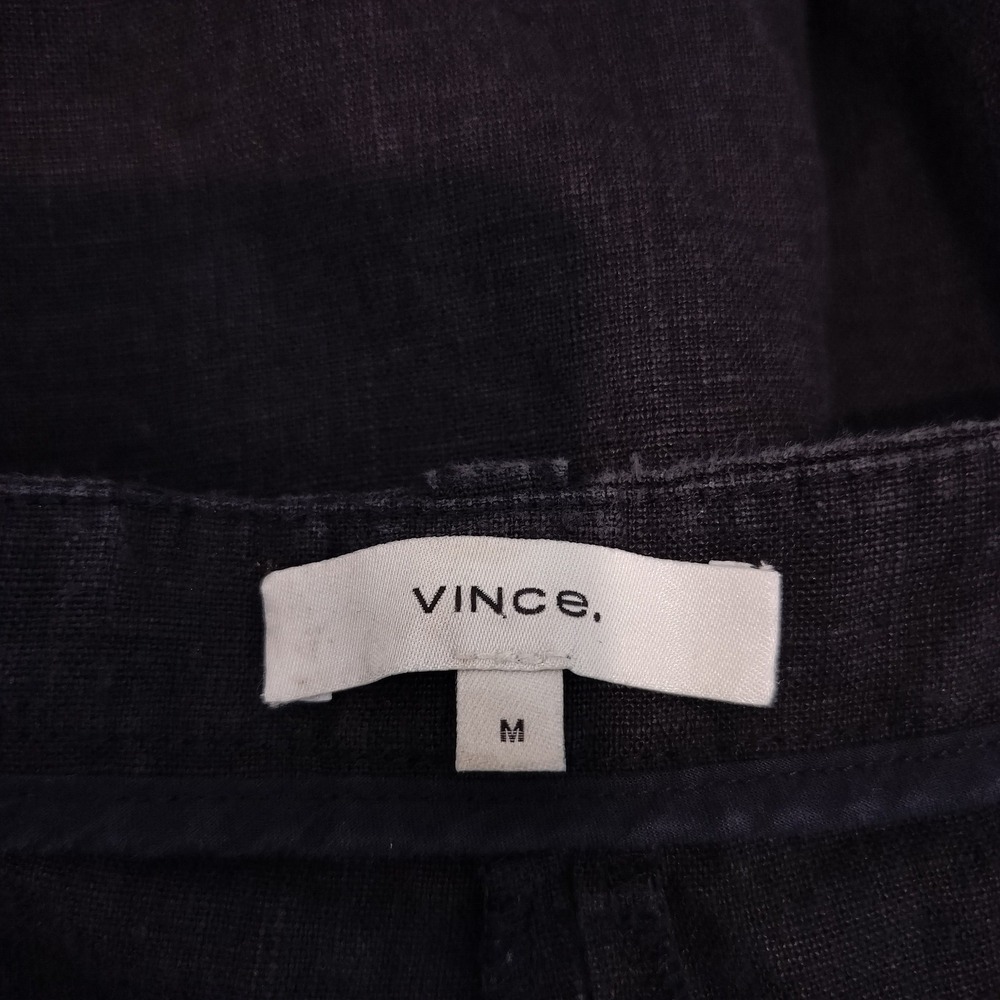 Vince Hemp Pants Medium Drawstring Relaxed Minimal Casual Black - Picture 8 of 9